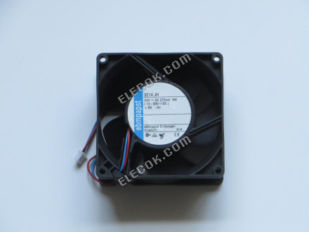 EBM-Papst 3214JH 24V 0,375A 9W 2 fils Ventilateur De Refroidissement avec blanc connecteur, reconditionné 