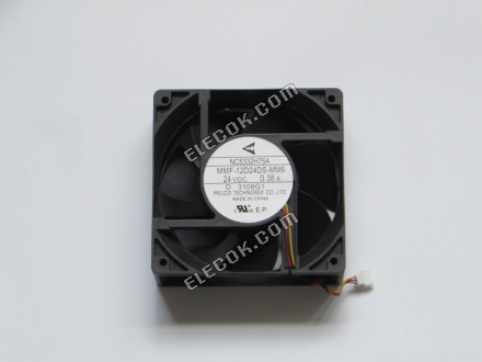 MitsubisHi MMF-12D24DS-MM6 NC5332H75A 24V 0,38A 3 draden Koelventilator met 7 blades, gerenoveerd 