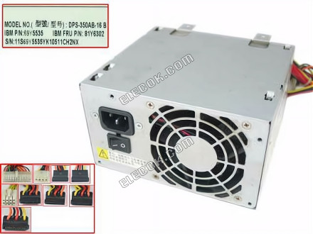 デルタElectronics DPS-350AB-16 サーバー- 電源装置350W, DPS-350AB-16 B, 69Y5535, 81Y6302, 中古品