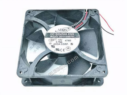 ADDA AD1312HB-F51 12V 0.76A 2선 냉각 팬 