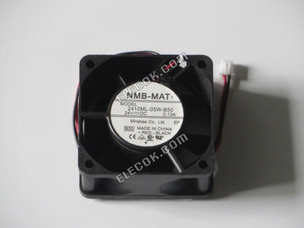 NMB 2410ML-05W-B50 24V 0.13A 2wires Cooling Fan, refurbished 