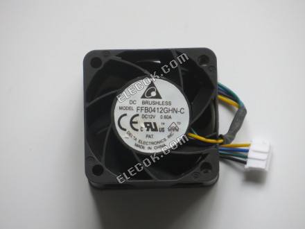 DELTA FFB0412GHN-C 12V 0.6A 4線DC冷却ファン