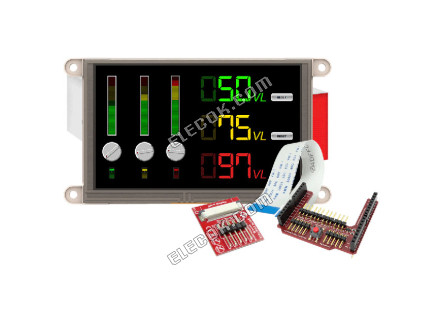 GEN4-ULCD-50D-AR 4D Systems Pty Ltd Graphic LCD Display Module Transmissive Red, Green, Blue (RGB) TFT - Color I²C, SPI, TTL 5" (127.00mm) 800 x 480 (WVGA)