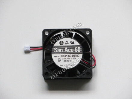 Sanyo 109P0624H602 24V 0.07A 2wires Cooling Fan 