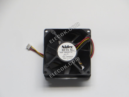 Nidec D08A-24PG 24V 0,11A 3 przewody Wentylator Chłodzący, odnowiony 