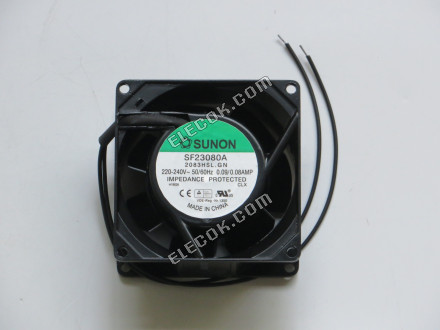SUNON SF23080A 2083HSL.GN 220/240V 0.09/0.08A 2wires Cooling Fan 