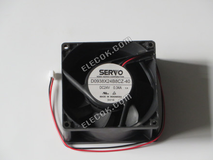 SERVO D0938X24B8CZ-40 24V 0,34A 2fios Ventoinha com common conector, Recondicionado 