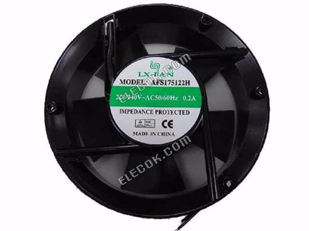 LX-FAN AFS175122H 220/240V 0.2A 2wires cooling fan 