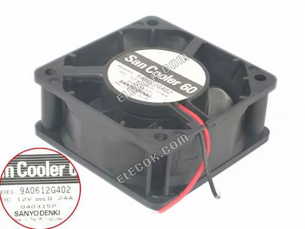 Sanyo 9A0612G402 12V 0.24A 2wires Cooling Fan 