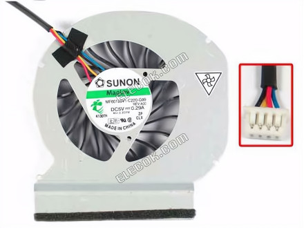 DELL MF60120V1-C220-G99 5V 0,29A 4 cables Ventilador De Refrigeración 
