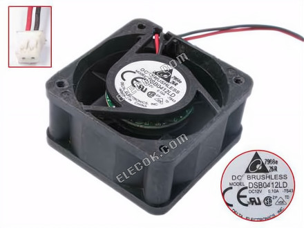 DELTA DSB0412LD 12V 0.1A 2wires Cooling Fan 