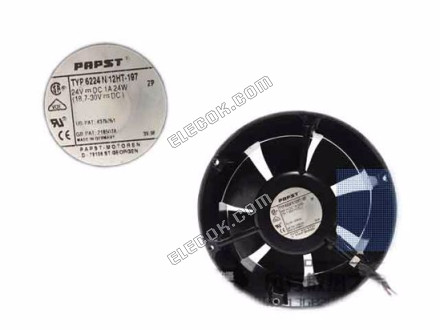 ebm-papst TYP 6224 N/12HT-197 Server - Round Fan dia172x172x51mm, 4-wire, 24V 24W 