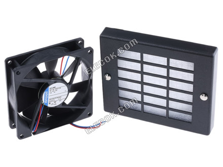 3414NHH-KR1 ebm-papst, 18 → 26 V dc, DC Axial Fan Kit, 92 x 92 x 25mm, 102m³/h, 2.7W 