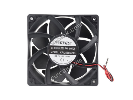 SANONDA KF12038M24B 24V 0.30A 2 fili Ventola Di Raffreddamento 