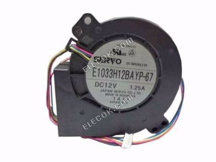 SERVO E1033H12BAYP-67 12V 1.25A 4선 냉각 팬 