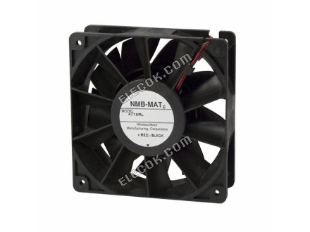 NMB 4715RL-07W-B80-E00 48V 0.9A 43.2W 2wires Cooling Fan 