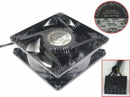Comair Rotron GL48R0X Server - Square Fan, sq127x127x38mm, w50x4x6, DC 48V 0.29A 4-wire 