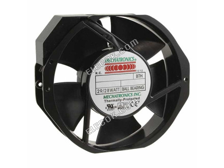 UF15AC12-BWHR Mechatronics FAN AXIAL 172X150X38MM 115VAC 4 Wire Leads 
