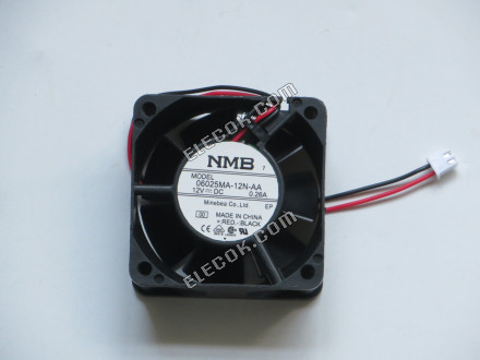 NMB Technologies 06025MA-12N-AA-00 12V DC 0,26A 2 drähte Kühllüfter 
