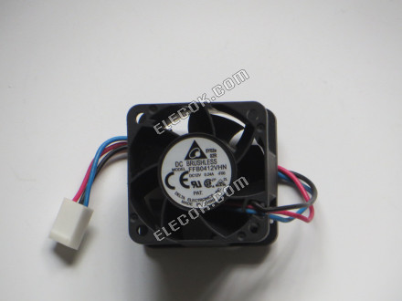 DELTA FFB0412VHN-F00 12V 0.24A 3wires Cooling Fan 