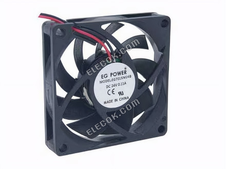 EG POTêNCIA EG7015M24B Servidor - Quadrado Ventilador 24V0.11A, sq70x70x15mm, 2W 2 Fios 