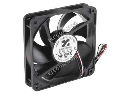 FD2412-A1051E2AL ARX, 24 V dc, DC Axial Fan, 120 x 120 x 25mm, 180.8m³/h, 5.52W 