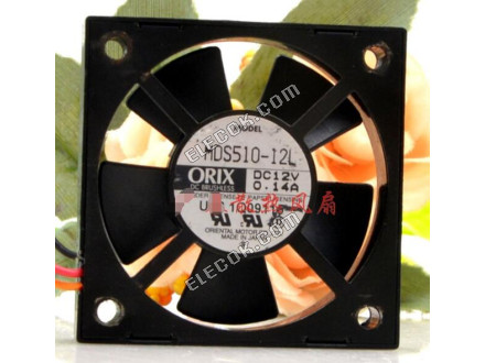 ORIX MDS510-12L 12V DC 0,14A 3 fils Ventilateur De Refroidissement 