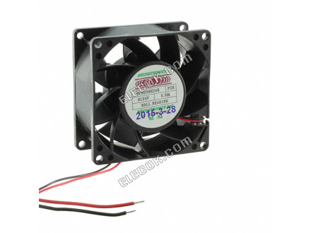 MC8038H24B-FSR Mechatronics VENTILATEUR AXIAL 80X38MM 24VDC 2 Fil Fils / Sorties 
