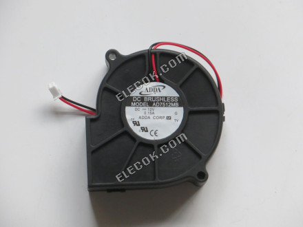 ADDA AD7512MB 12V 0.15A 2wires Cooling Fan 