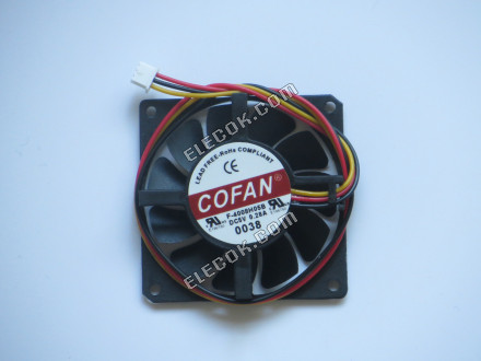 COFAN F-4008H05B 5V DC 0.28A 3wires cooling fan, substitute 