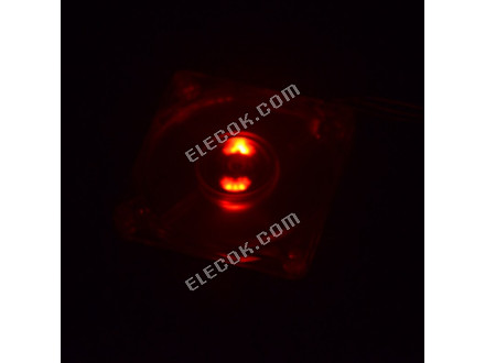 Computer Led Fan 70mm Red Cpu Pc Cooling Fan Slim 10mm Thickness 70X70X10 Mm DC 12V Low Noise 0.18A 3300RPM 3-pin EC7010L12C-CL 
