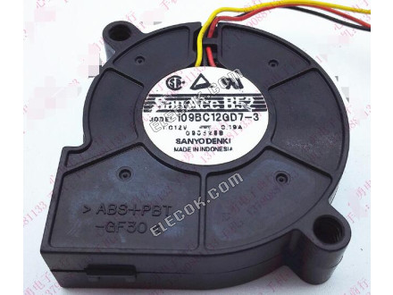 Sanyo 109BC12GD7-3 12V 0.19A 3wires Cooling Fan 