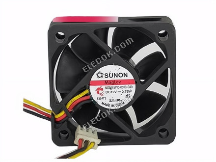 SUNON ME50151V3-000C-G99 Server-square Fan ME50151V3-000C-G99 3-wire 
