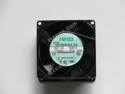 NMB 08038PB-B0L-EA-00 VEKSELSTRøM 200V 50/60HZ 9/7W Køleventilator med sokkelforbindelse 