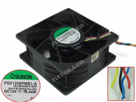 SUNON PSD1209PMB1-A 12V 0.87A 4wires Cooling Fan 