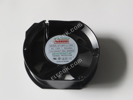 MECHATRONICS UF15PC12 BTH 120V AC 50/60HZ 30W Cooling Fan with socket connection 