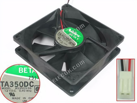 Nidec M33503-55 12V 0.40A 2wires cooling fan 