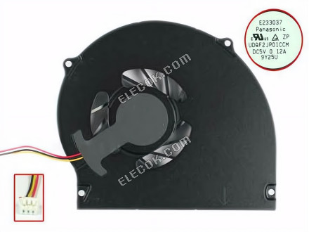 Acer Aspire 4740 Série Ventilateur De Refroidissement UDQF2JP01CCM, w55x3x3, 5V 0,12A, Bare ventilateur 3 fils 
