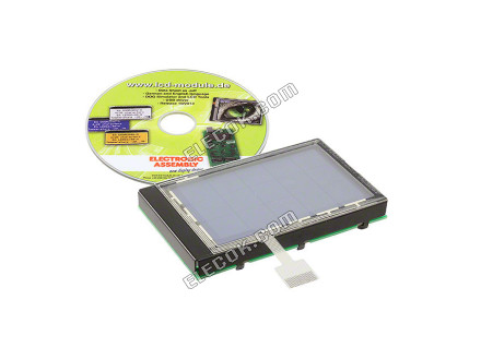 EA DIP128-6N5LWT Electronic Assembly GmbH Resistiv Graphic LCD-Display Modul Transflektiv Weiß STN - Super-Twisted Nematic Parallele Schnittstelle, 8-Bit 128 x 64 
