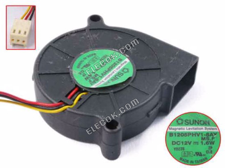 SUNON B1205PHV1-8AY 12V 1.6W 3wires cooling fan 