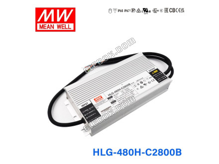Mean Well HLG-480H-C2800B Τροφοδοτικό 479W 2800mA - Dimmable 