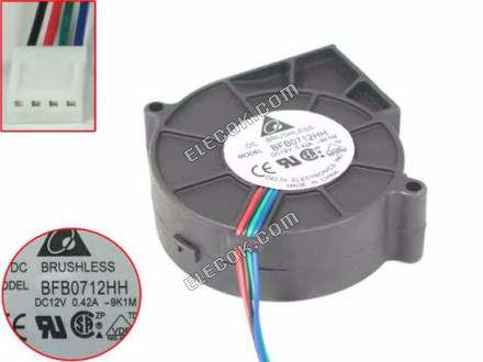 Delta BFB0712HH 7525 12V 0.42A 7.5cm CM Fan 