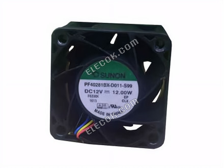 SUNON PF40281BX-D011-S99 Server - Square Fan sq40x40x28, 4W, DC 12V 12W 4-wire 