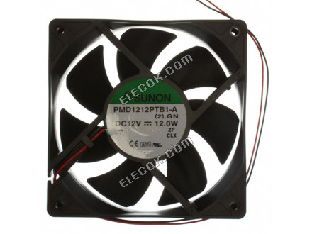 PMD1212PTB1-A. 2 .GN Sunon VENTILATEUR AXIAL 120X25MM 12VDC FIL 2 Fil Fils / Sorties 
