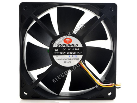 Superred CHA12012CB-TA-F 12V 0.7A Cooling Fan 