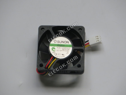 Sunon KDE1205PHV2 MS.A.F.GN 12V 0,8W 3fios Ventoinha 