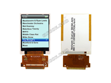 NHD-1.8-128160EF-CTXI# Newhaven Display TFT Displays &amp; Accessories 1.8 LCD TFT 2.8volt view 6:00 24 pin