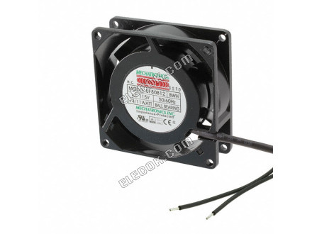 UF80B12-SWHR Mechatronics FAN AXIAL 80X25MM 115VAC WIRE 2 Wire Leads 