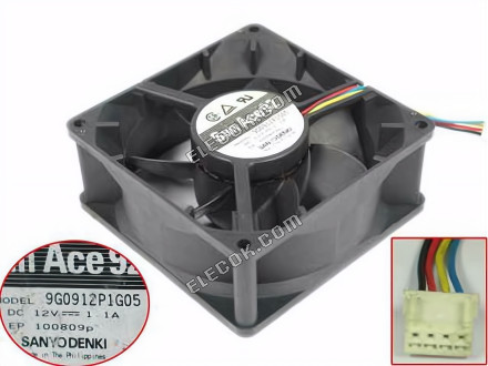 Sanyo 109R1224H130 24V 0.25A 2wires Cooling Fan 