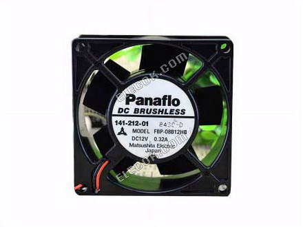 Panasonic FBP-08B12HB Server - Firkantet Ventilator SF80x80x25, w2, 12V 0,32A 2 ledninger 